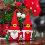 Crochet patterns Christmas tree in a pot and  Santa gnomes , Christmas amigurumi pattern, Crochet Christmas gnome ornaments, Holiday gnome - Image 4