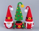 Crochet patterns Christmas tree in a pot and  Santa gnomes , Christmas amigurumi pattern, Crochet Christmas gnome ornaments, Holiday gnome - Image 2