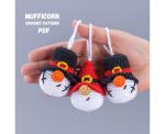 Amigurumi Crochet patterns by Mufficorn, Christmas ornaments: Snowman gnome, Santa gnome, Christmas crochet keychain amigurumi pattern