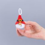Amigurumi crochet patterns by Mufficorn, Christmas ornaments:  Santa gnome & Christmas tree, Christmas crochet keychain amigurumi pattern - Image 6
