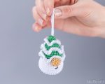 Amigurumi crochet patterns by Mufficorn, Christmas ornaments:  Santa gnome & Christmas tree, Christmas crochet keychain amigurumi pattern - Image 7