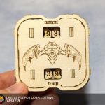 Hp tracker 00233. 3mm, 3.175mm, 4mm. Laser cut files SVG, PDF, CDR Digital product