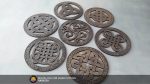 Coaster set 00235. Laser cut files SVG, PDF, CDR Digital product