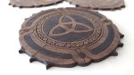 Coaster set 00236. Laser cut files SVG, PDF, CDR Digital product - Image 6