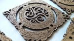 Coaster set 00238. Laser cut files SVG, PDF, CDR Digital product - Image 8