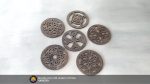 Coaster set 00239. Laser cut files SVG, PDF, CDR Digital product