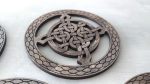 Coaster set 00239. Laser cut files SVG, PDF, CDR Digital product - Image 3