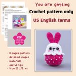 Crochet pattern Easter bunny, Crochet animals Amigurumi pattern, Amigurumi bunny easy crochet patterns, Easter crochet decorations pdf - Image 2