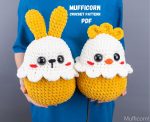 Crochet patterns Easter plushies bunny and chick, Crochet animals Amigurumi pattern, Easyamigurumi  crochet patterns, Easter crochet chicken