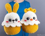 Crochet patterns Easter plushies bunny and chick, Crochet animals Amigurumi pattern, Easyamigurumi  crochet patterns, Easter crochet chicken - Image 10