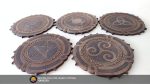 Coaster set 00236. Laser cut files SVG, PDF, CDR Digital product