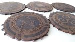 Coaster set 00236. Laser cut files SVG, PDF, CDR Digital product - Image 9