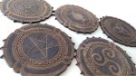 Coaster set 00236. Laser cut files SVG, PDF, CDR Digital product - Image 8