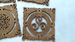 Coaster set 00238. Laser cut files SVG, PDF, CDR Digital product - Image 7