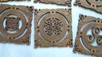 Coaster set 00238. Laser cut files SVG, PDF, CDR Digital product - Image 4