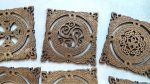 Coaster set 00238. Laser cut files SVG, PDF, CDR Digital product - Image 5