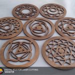 Coaster set 00240. Laser cut files SVG, PDF, CDR Digital product