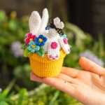 Crochet patterns Easter bunny in a pot of flowers, Crochet bunny amigurumi pattern, Crochet Easter decor pattern, Crochet animals pattern - Image 9