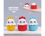 Crochet pattern Easter egg cozy, Crochet chicken Amigurumi pattern, Crochet animals easy crochet patterns, Crochet chicken Easter decor pdf