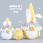 Crochet patterns Easter bunny gnomes with crochet flowers, Crochet bunny amigurumi pattern, Crochet Easter gnomes patterns, Crochet  egg