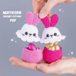 Crochet pattern Easter bunny Egg cozy & Candy bowl, Crochet animals Amigurumi pattern, Amigurumi bunny easy crochet patterns, Easter crochet