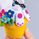 Crochet patterns Easter bunny in a pot of flowers, Crochet bunny amigurumi pattern, Crochet Easter decor pattern, Crochet animals pattern - Image 7