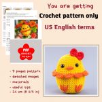 Crochet pattern Plushy Duck, Crochet bird Amigurumi pattern, Crochet animals easy crochet patterns, Crochet pillow pTTERN - Image 2