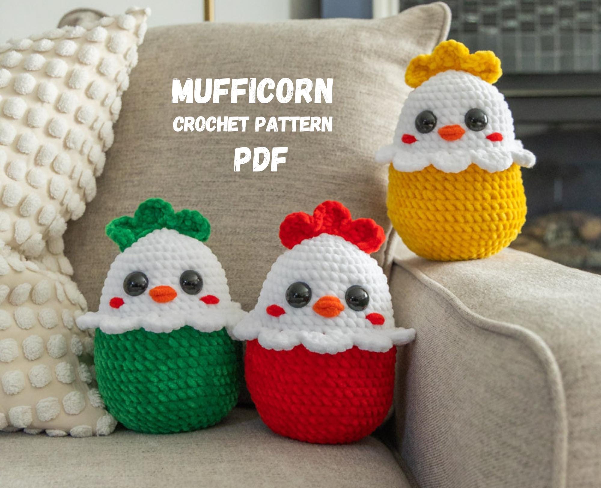 il_fullxfull.6745065841_lteb.jpg Crochet pattern Plushy Easter chicken, Crochet bird Amigurumi pattern, Crochet animals easy crochet patterns, Crochet chicken pillow - Image 1