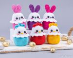 Crochet patterns Easter bunny Egg cozy & Crochet Chicken Candy bowl, Crochet animals Amigurumi pattern, Amigurumi bunny easy crochet pattern - Image 10
