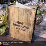 Laser Cut Wedding Card Box: Lockable Wooden Book, Digital Files