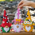 Crochet patterns bundle flower gnomes, Crochet gnome pattern, Crochet bee amigurumi pattern, Summer crochet decor, - Image 4