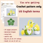 Crochet patterns Lemon gnome, Amigurumi crochet gnome and crochet lemon, Summer crochet pattern, Crochet food amigurumi pattern - Image 2