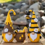 Crochet patterns bundle: Bee gnome, Honey Gnome and Honey Pot, Crochet gnome patterns, Gnome amigurumi pattern, Crochet food pattern - Image 2