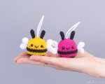Crochet pattern Bee, Amigurumi pattern bee keychain, Crochet bumble bee car hanger pattern, Crochet animals pattern, Bee decor pattern - Image 9