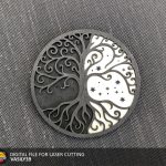 Coaster 00254. Laser cut files SVG, PDF, CDR Digital product