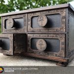 Egyptian Style Laser Cut Box – Miniature Chest of Drawers (Digital Download)