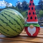 Crochet patterns Watermelon Gnome, Crochet gnome amigurumi pattern, Crochet food pattern,  Amigurumi food pattern, Crochet play food - Image 5
