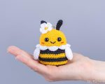 Crochet patterns bundle: amigurumi bee keychains & Crochet bee gnome, Crochet pattern bumble bee car hanger, Crochet animals pattern - Image 6