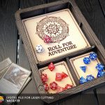 Laser Cut Dice Tray, Celtic D20, SVG PDF CDR (Digital Product)
