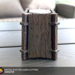 Rustic Tea Light Candle Holder, Laser Cut Files (SVG, PDF, CDR)