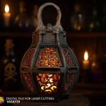 Vintage Style Lantern Laser Cut Files, SVG, PDF, CDR (Digital Product)