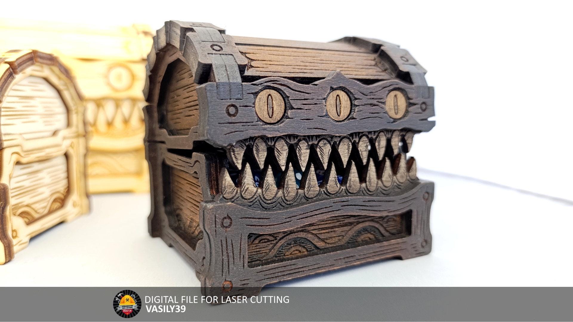 il_fullxfull.7022509955_1wb9.jpg Laser Cut Mimic Chest SVG: 3-4.5mm Material, Two Sizes (Digital Download) - Image 1