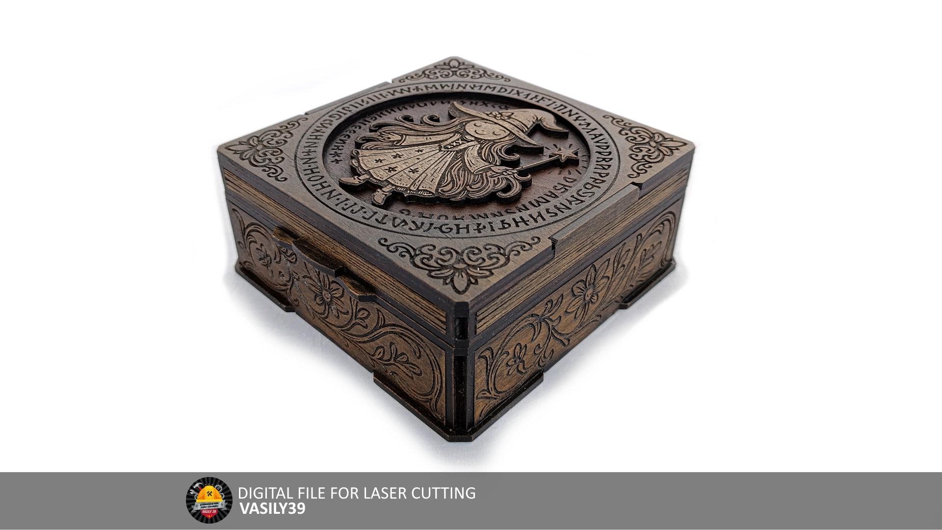 il_fullxfull.7042699688_1rrn.jpg Laser Cut Box SVG: Jewelry Gift Box with Magnetic Lock (Digital Files) - Image 1