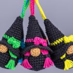 Crochet patterns Halloween witch gnome keychain, Crochet Halloween gnome witch amigurumi pattern,  Halloween decor, Crochet keychain pattern - Image 10