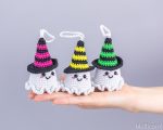 Halloween Crochet pattern ghost keychain, Crochet ghost pattern, Crochet Halloween amigurumi pattern, Easy Halloween glow yarn pattern - Image 12