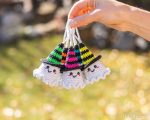 Halloween Crochet pattern ghost keychain, Crochet ghost pattern, Crochet Halloween amigurumi pattern, Easy Halloween glow yarn pattern - Image 13