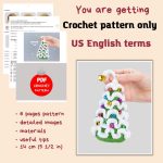 Crochet patterns bundle Christmas tree - 3 sizes, Christmas amigurumi pattern, Crochet pattern Christmas decor, Amigurumi Christmas tree - Image 8