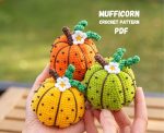 Crochet pattern pumpkin, Halloween crochet pumpkin amigurumi pattern, Thanksgiving pumpkin crochet ornament, Thanksgiving crochet decor