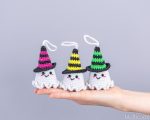 Halloween Crochet pattern ghost keychain, Crochet ghost pattern, Crochet Halloween amigurumi pattern, Easy Halloween glow yarn pattern - Image 11