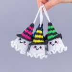 Halloween Crochet pattern ghost keychain, Crochet ghost pattern, Crochet Halloween amigurumi pattern, Easy Halloween glow yarn pattern - Image 15